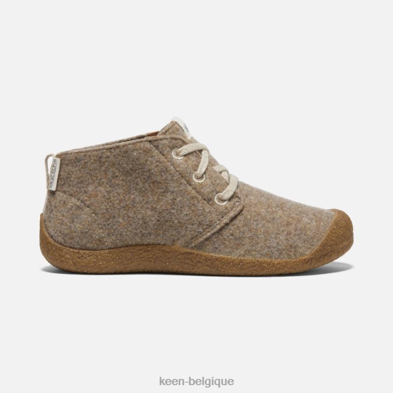 DLLD6194 Keen botte chukka mosey feutre-bouleau taupe femmes